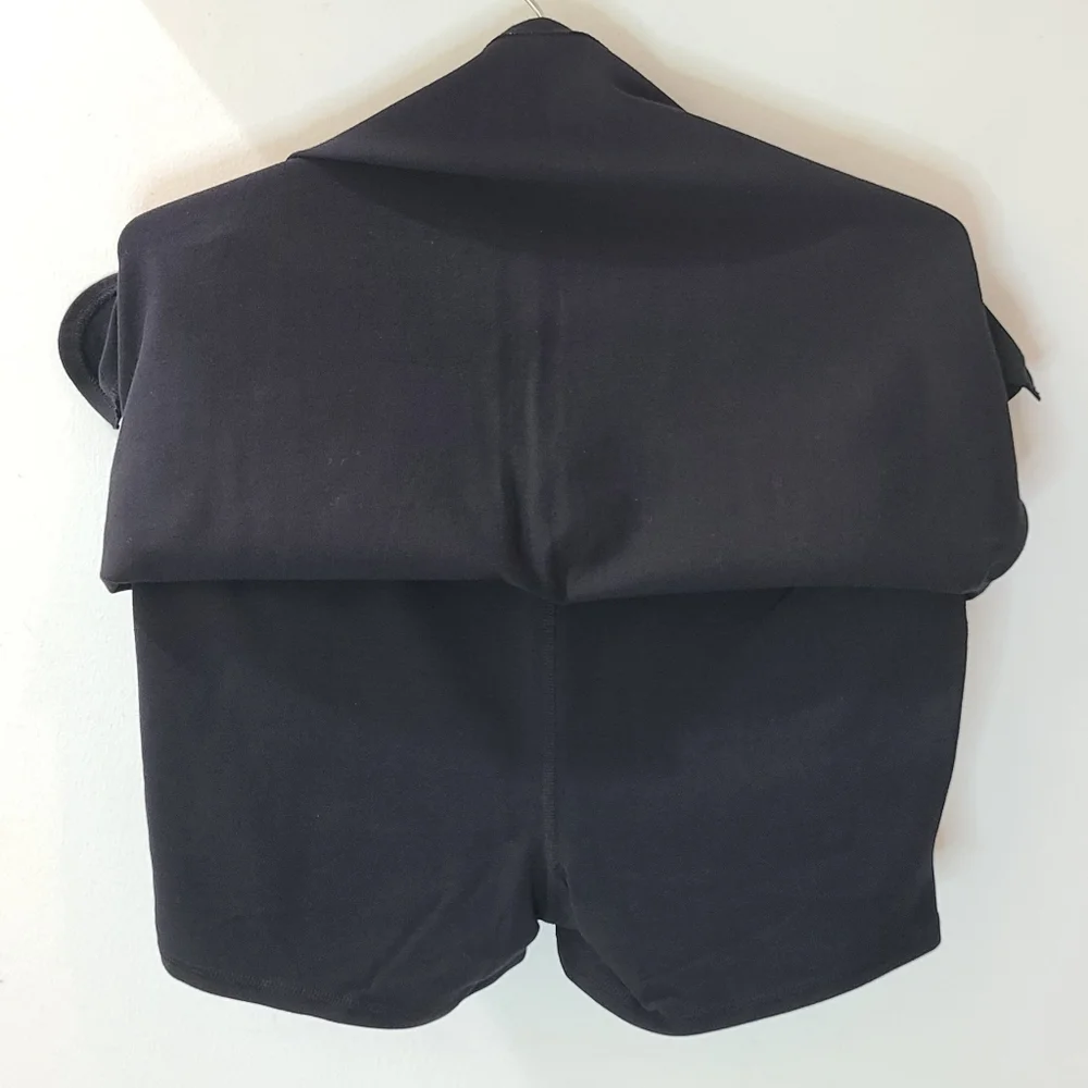 T by TALBOTS Black Cotton Blend Skort with Side Zippered Pockets PSmall NWT